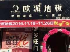 江浙沭陽(yáng)歐派地板專賣店11.18特惠活動(dòng)